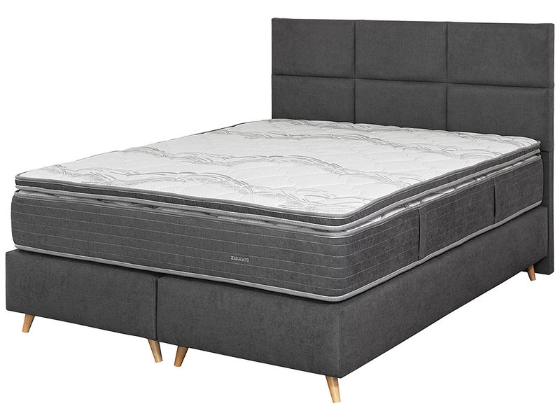 Boxspringbett BOXSPRING BY CONFO ZERMATT 180x200cm grau