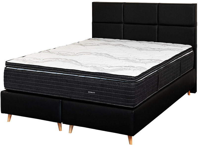 Boxspringbett BOXSPRING BY CONFO ZERMATT 90x200cm schwarz