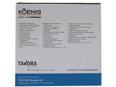 Toaster 2 spalten KOENIG B02603