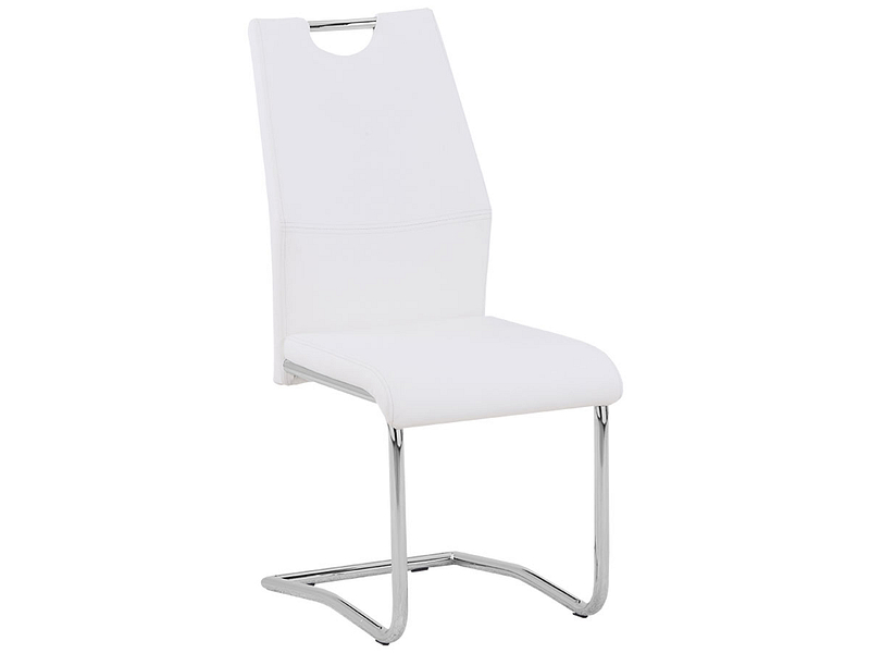 Stuhl AGNESSA Synthetisches Leder weiss