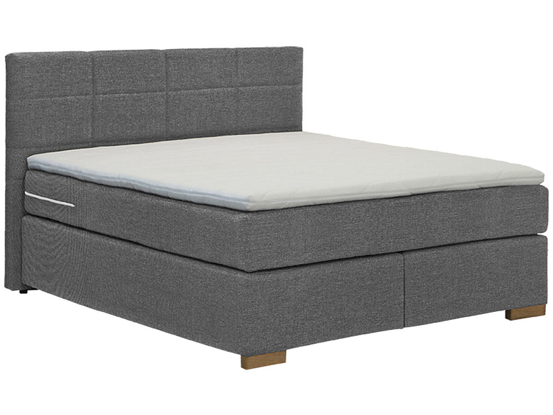 Boxspringbett BY CONFO ST-MORITZ 180x200cm hellgrau