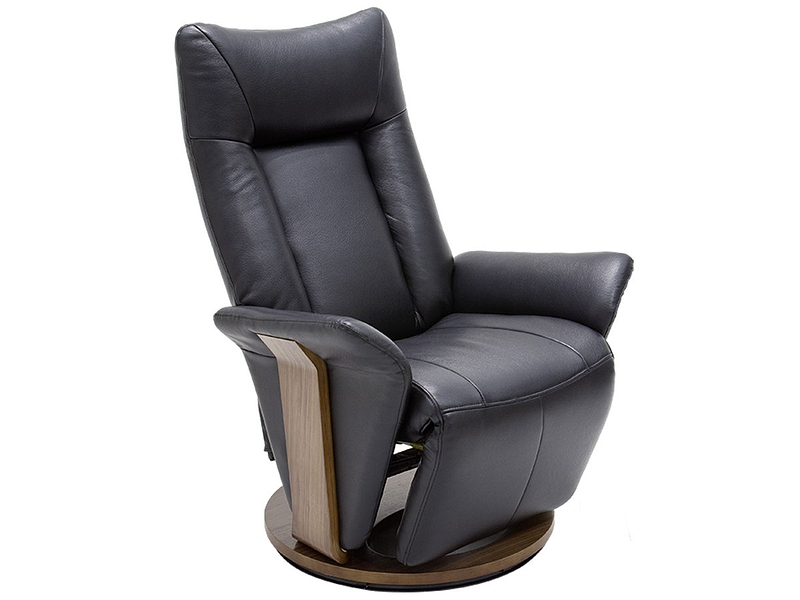 Relaxsessel MARTINO Echtleder holz