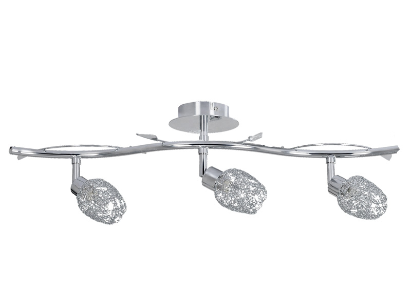3 Spots LED ADRIANA Ø56cm 28W silberfarben