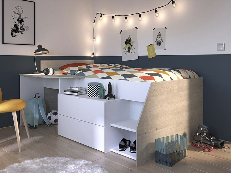 Bett Büro MILKY 90x200cm weiss