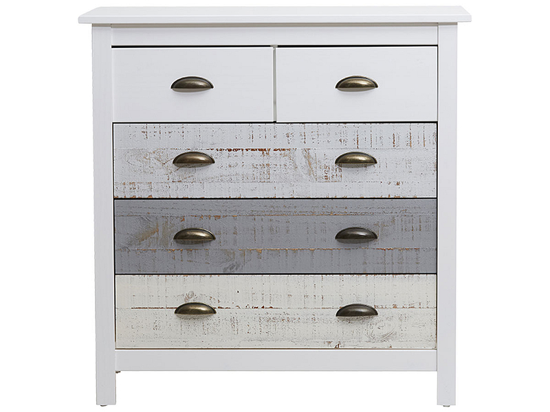 Kommode AURA 5 Schubladen weiss