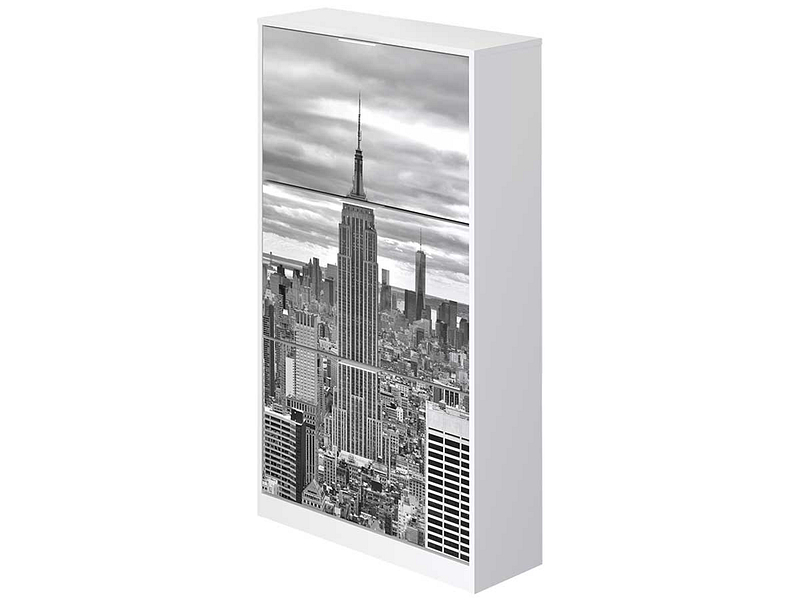 Schuhmöbel NEW YORK 3 Deckel weiss