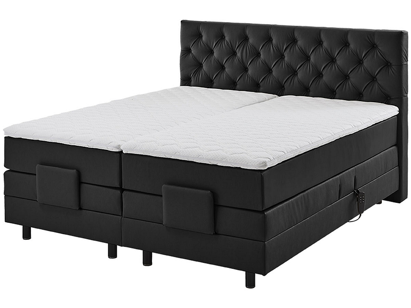 Boxspringbett LE CERVIN 140x200cm schwarz