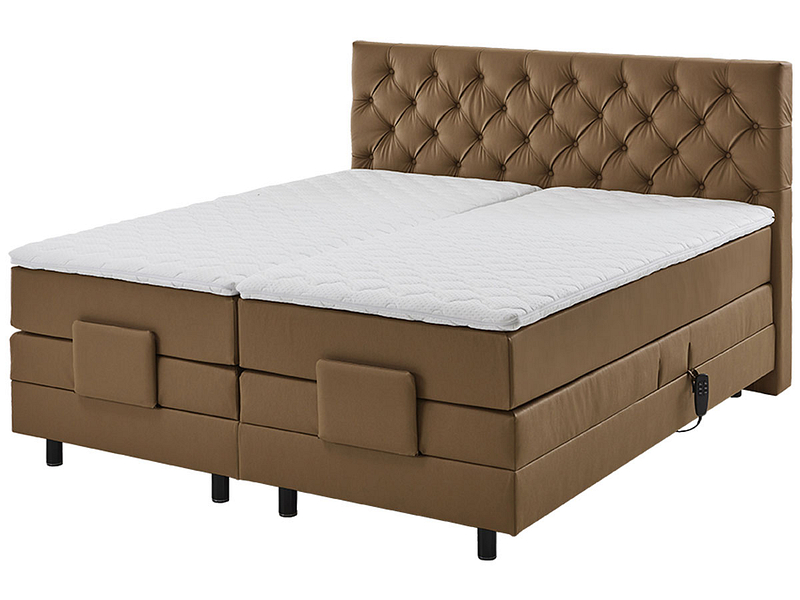 Boxspringbett LE CERVIN 160x200cm cognacfarben