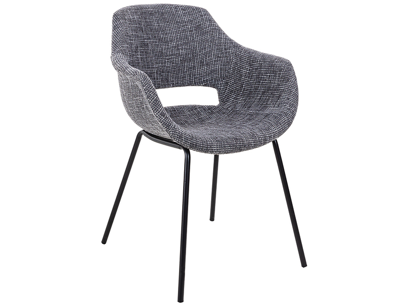 Chaise JOSETTE tissu noir