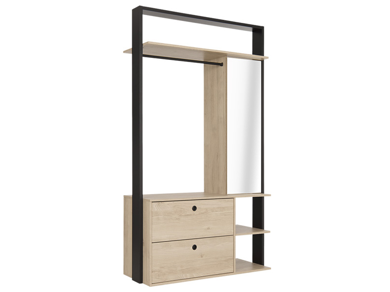 Regal DUPLEX kastanie,schwarz 5 Fächer