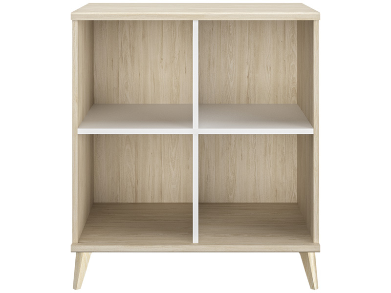 Bibliothek ARTEFACT eiche,weiss 4 Fächer