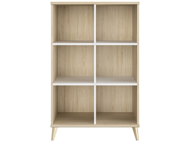 Bibliothek ARTEFACT eiche,weiss 6 Fächer