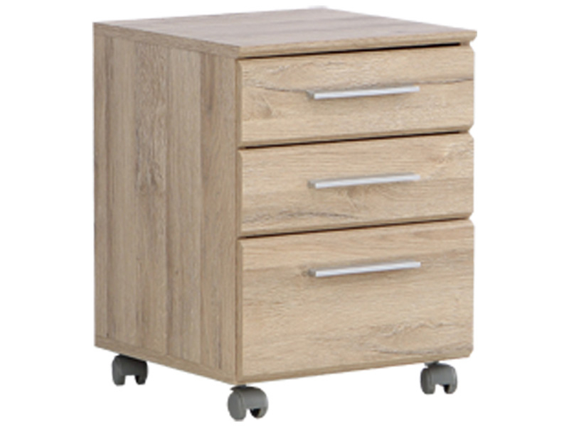 Caisson de bureau MINDI 3 tiroirs chêne