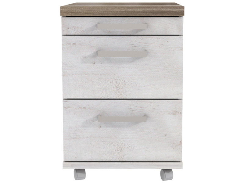 Caisson de bureau DURO 3 tiroirs chêne