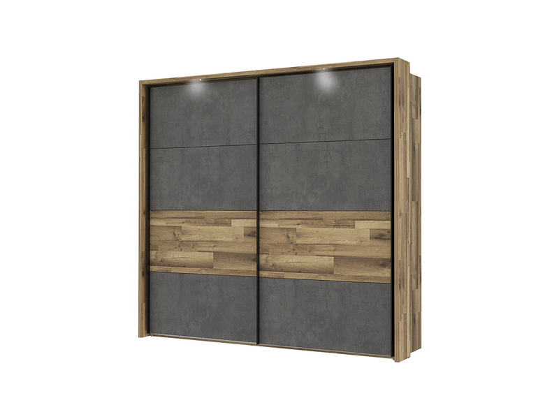 Armoire RICCIANO 2 portes coulissantes chêne