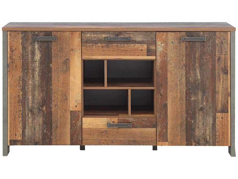 Commode CLIF 2 portes 2 tiroirs bois vintage