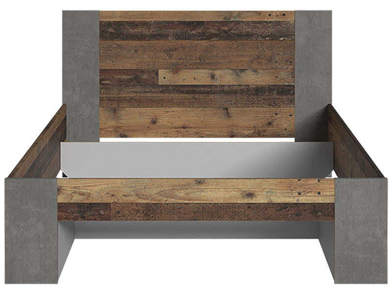 Lit CLIF 140x200cm bois vintage