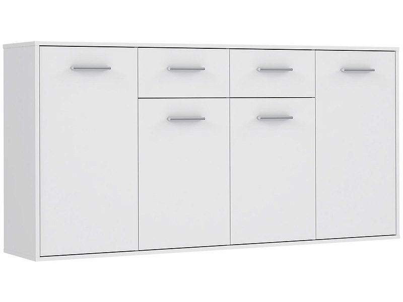 Commode EASY 4 portes 2 tiroirs blanc