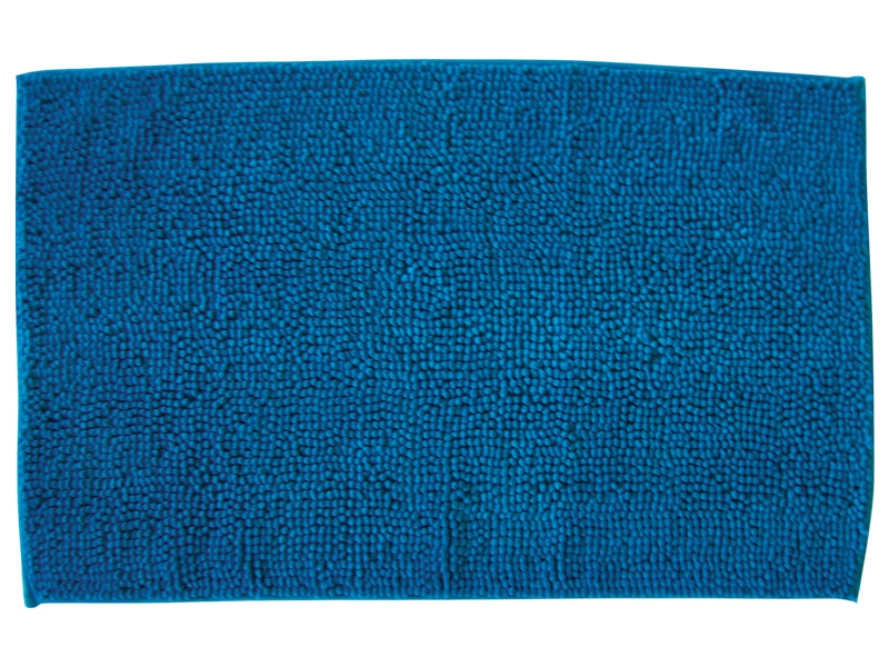 Tapis de salle de bain CHENILLE bleu 80x50cm