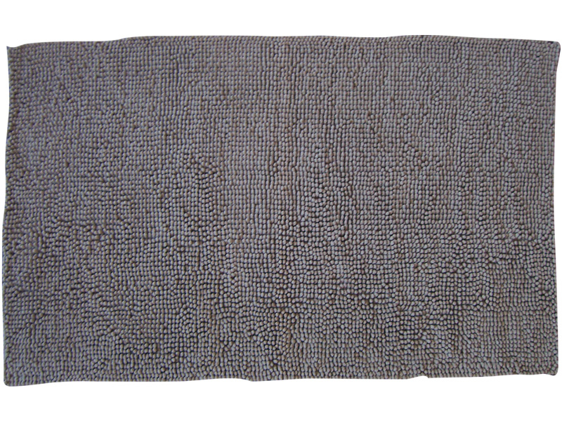 Tapis de salle de bain CHENILLE taupe 100x60cm