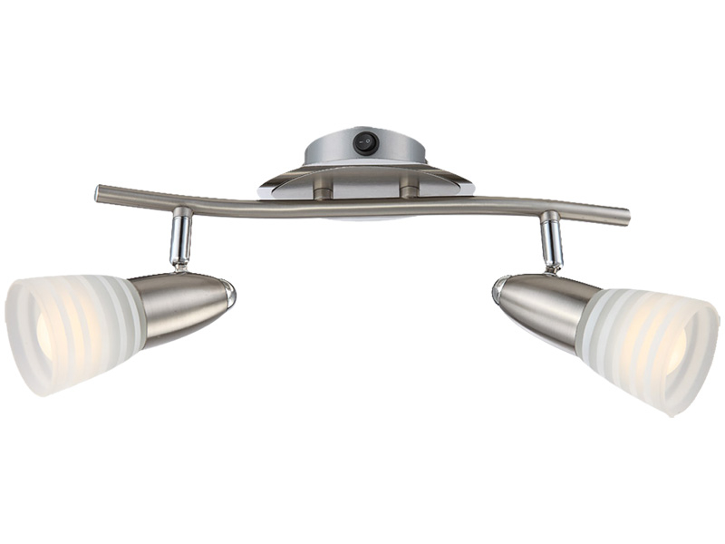 2 Spots LED CALEB Ø34cm 4W argenté