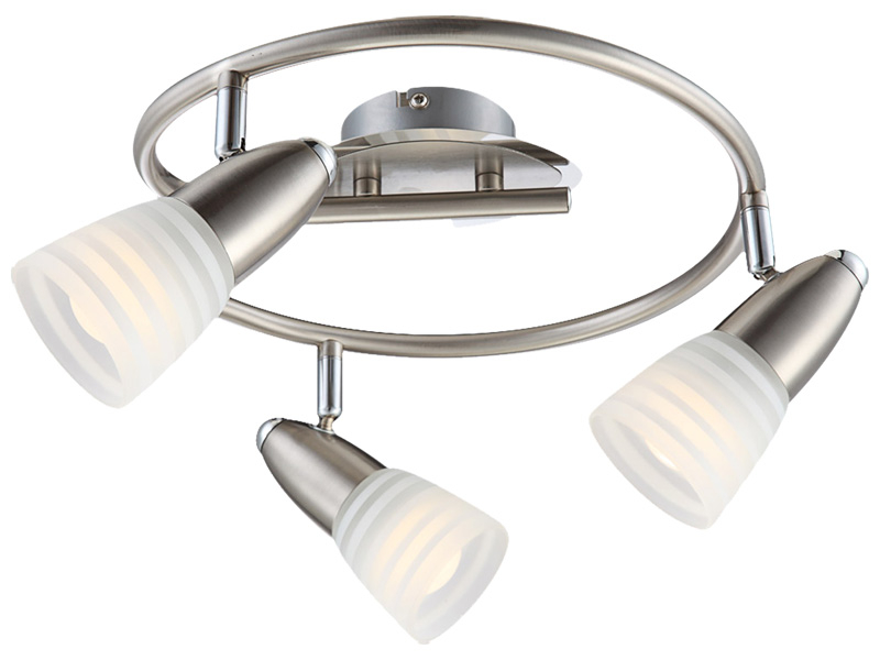3 Spots LED CALEB Ø16cm 4W argenté