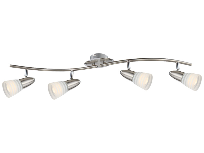 4 Spots LED CALEB Ø80cm 4W argenté