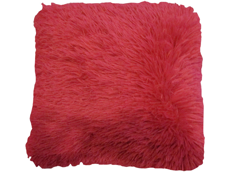 Coussin SHEEP 45x45cm fuschia fausse fourrure
