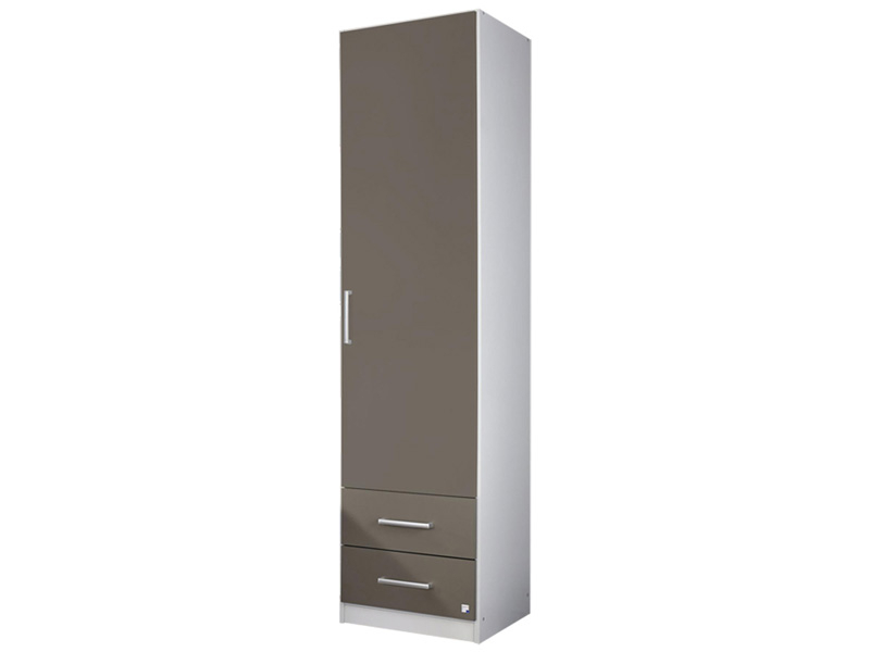 Armoire ALBERO 1 porte 2 tiroirs blanc