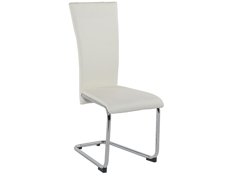 Chaise STAN cuir synthétique blanc