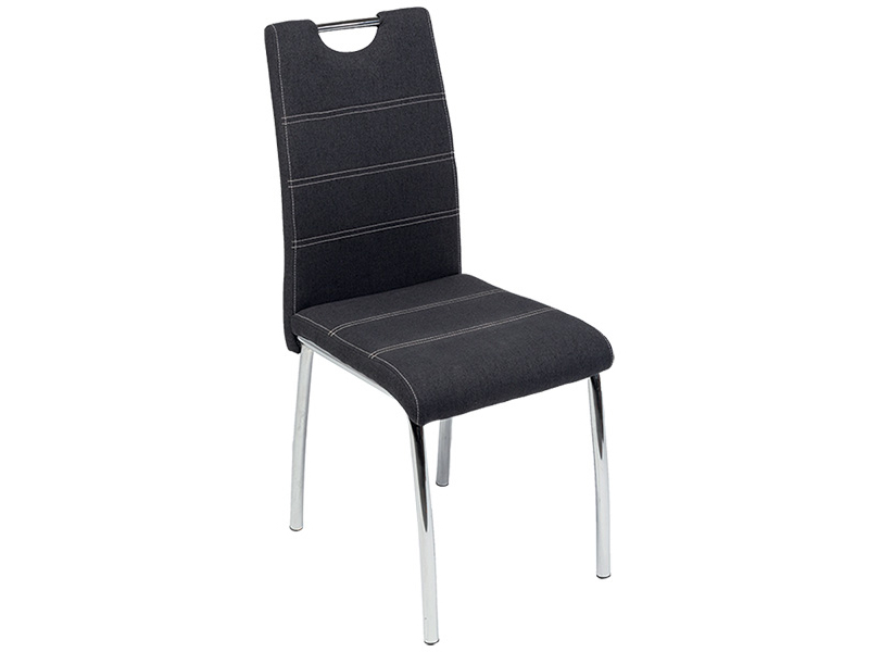 Chaise ARIMA tissu anthracite