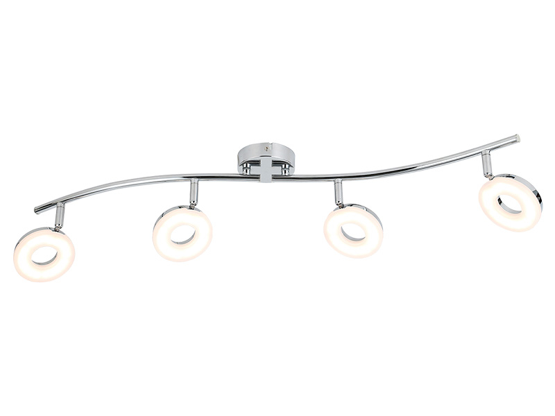 4 Spots LED ROUND Ø78cm 16W argenté