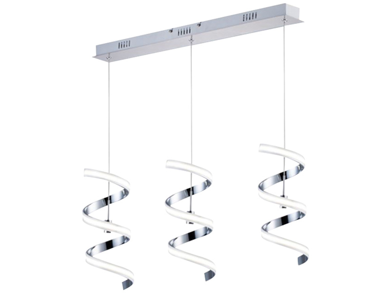 Suspension LED SPIRAL 70x76cm 60W argenté