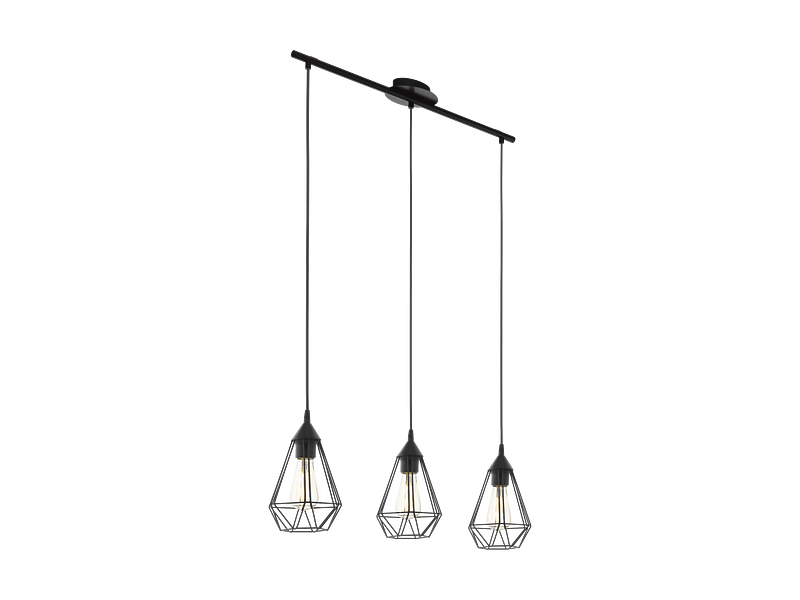 Hängelampe TARBES 79 cm x 110 cm 60 W schwarz