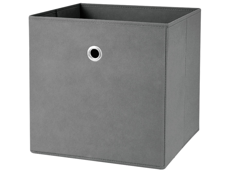 Aufbewahrungsbox EPSILON grau anthrazit 31 cm x 31 cm x 31 cm