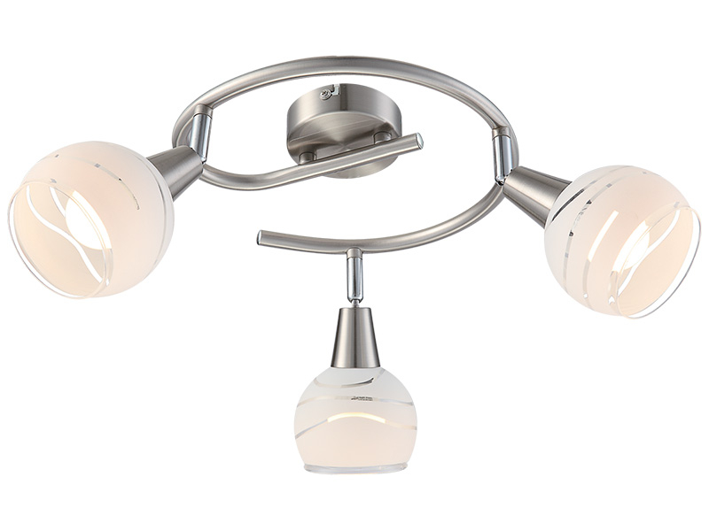 3 Spots LED Ø 16 cm 5 W silberfarben