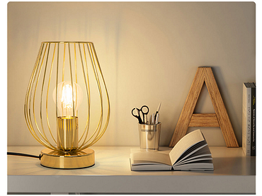 Tischlampe LED LINNEA 17.5 cm 24.5 cm 40 W goldfarben