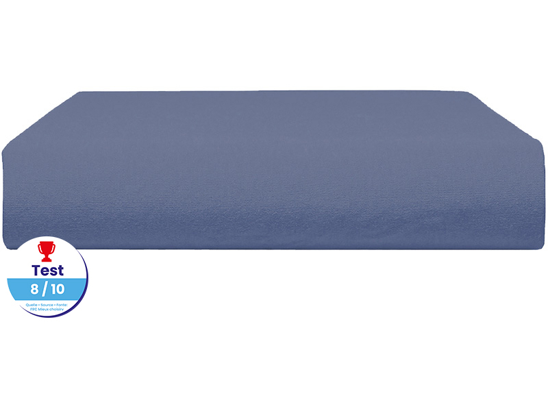 Fixleintuch DH JERSEY PEIGNE 90 cm x 200 cm blau