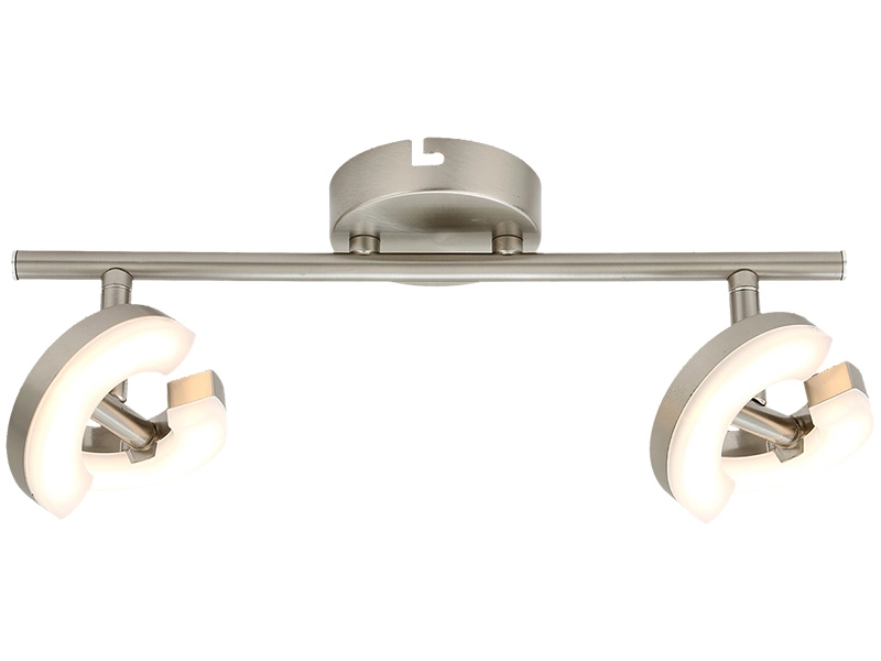 2 Spots LED ORBIT Ø 34 cm 6 W silberfarben