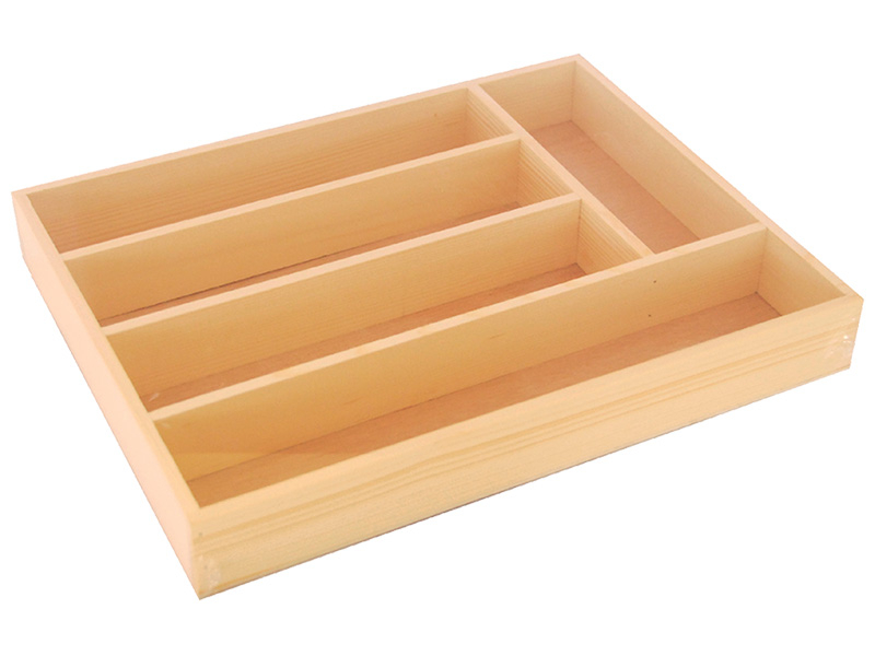 Besteck-Fach WOODEN Holz braun