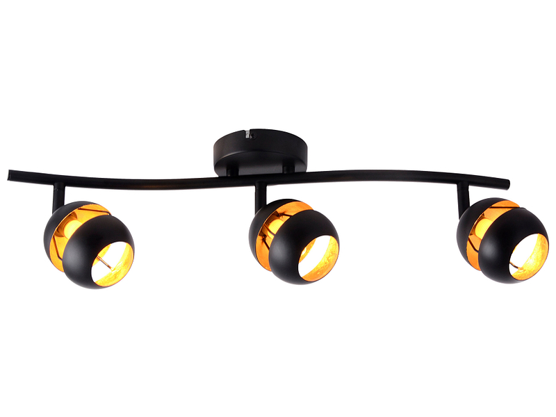 3 Spots MATT Ø53cm 33W schwarz