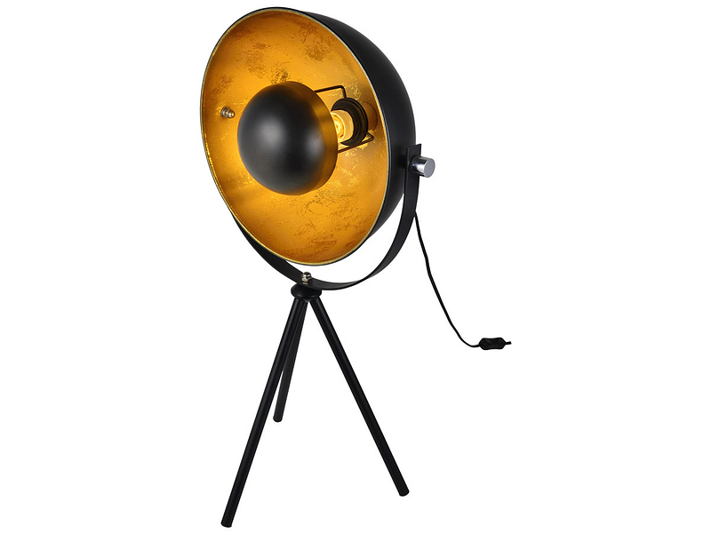 Tischlampe LENN 37cm 67cm 60W schwarz