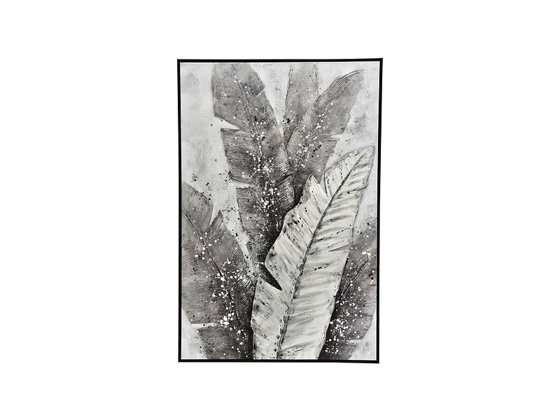 Leinwand PLUME 1 Stück grau