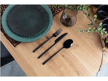 Set de couverts SANNA 24 pièces noir