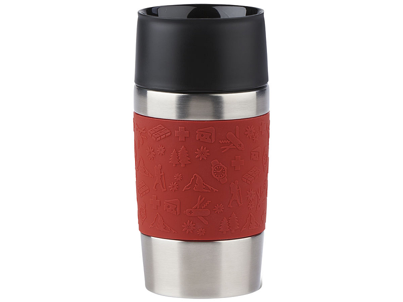 Trinkflasche DRINK2GO edelstahl rot
