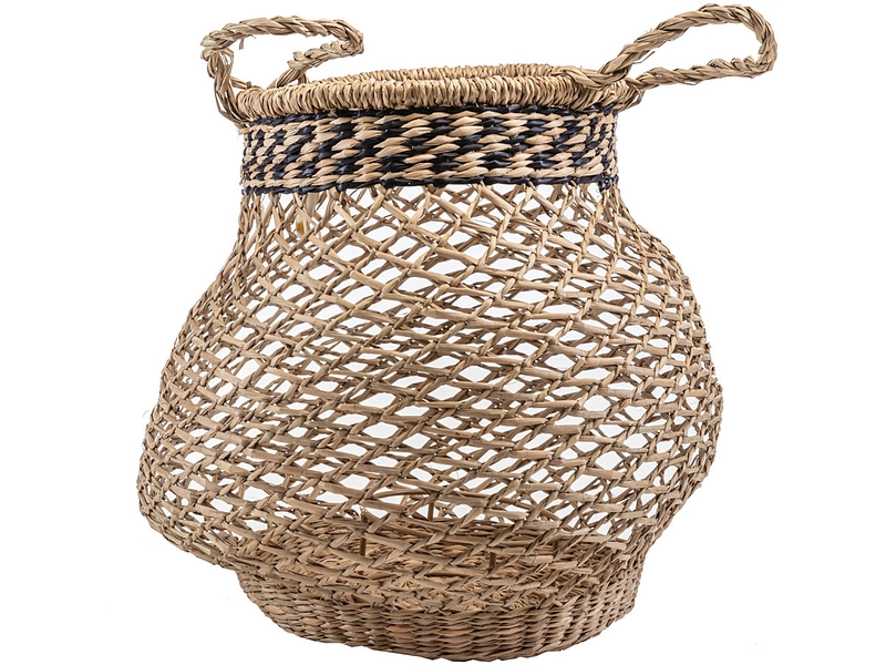 Laterne KAREN 17 cm x 28 cm Palmenblatt holz