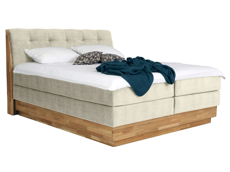 Boxspringbett ENGELBERG 180 cm x 200 cm beige
