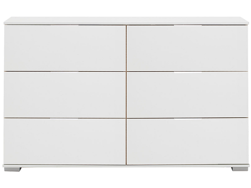 Kommode LEXIE 6 Schubladen weiss