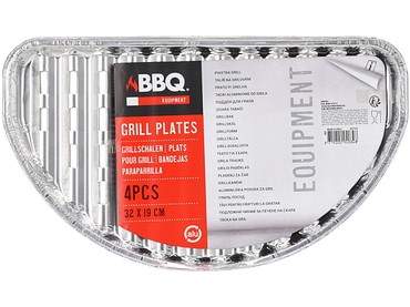 Grillschale BBQ22 aluminium silberfarben