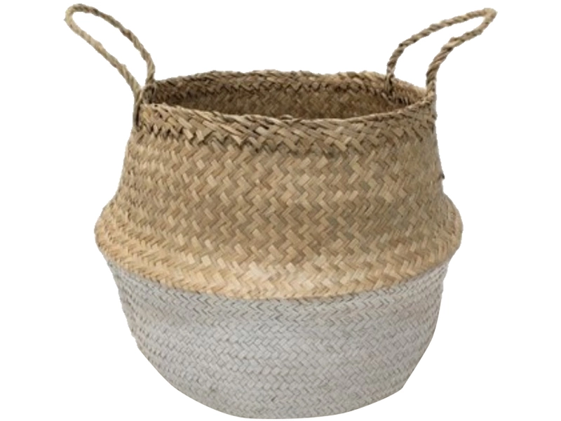 Aufbewahrungskorb TERMEZ weiss 35 cm x 35 cm x 40 cm